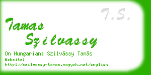tamas szilvassy business card