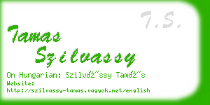 tamas szilvassy business card